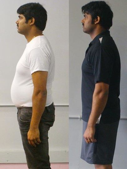 Personal training progress at Glatter Fitness: Before-and-after.