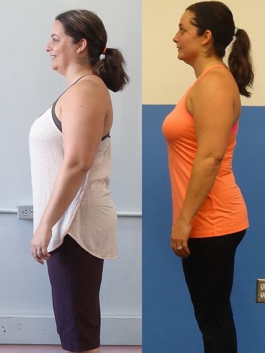 Glatter Fitness personal training: Before-and-after transformation.