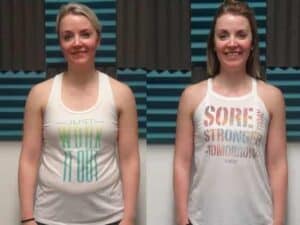 Glatter Fitness client before and after fitness program showing body composition change.